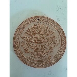 Vintage 1993 Hill Design Inc Terracotta Beautiful Bread Warmer Stone Wheat 4.5"